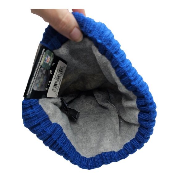 New York Giants Beanie Knit Youth Team Apparel Official NFL Removable Pom Pom - Picture 3 of 7